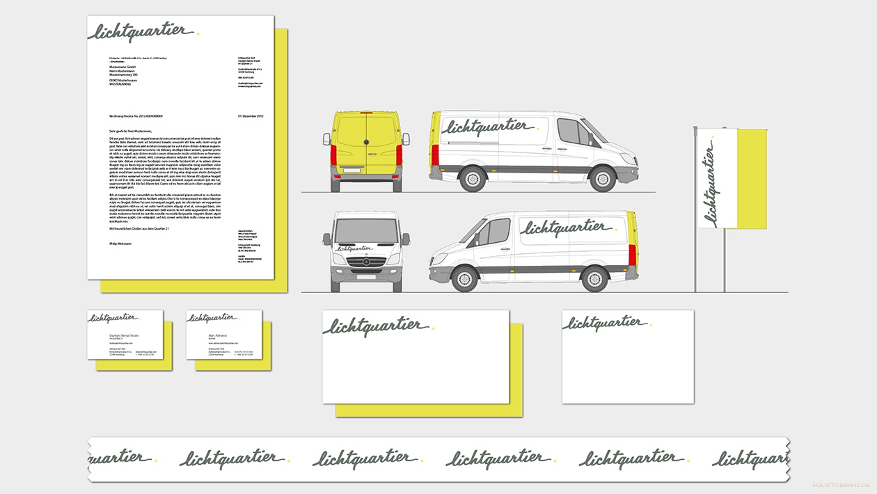 Übersicht von Medienlayouts der Geschäftsausstattung